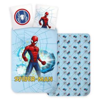Obliečky do postieľky 100x135 SPIDERMAN bledomodré
