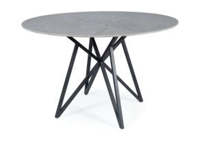 Okrúhly jedálenský stôl MURANO BLACK 120, čierny-sivý