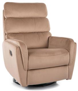 Relaxačné kreslo ARGOS VELVET, béžová bluvel 28