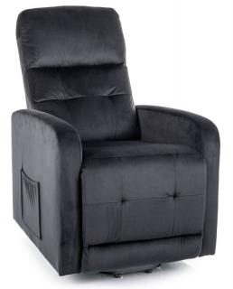 Relaxačné kreslo OTUS II VELVET, čierna bluvel 19