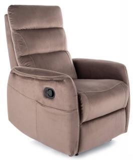 Relaxačné masážne kreslo SOLON VELVET M, cappuccino bluvel 38