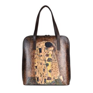 Ručne maľovaná kabelka č.8192 inšpirovaná motívom Gustav Klimt – Bozk