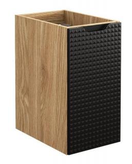 Skrinka do kúpeľne LUXOR BLACK 81-30-1D, dub olejovany-čierna
