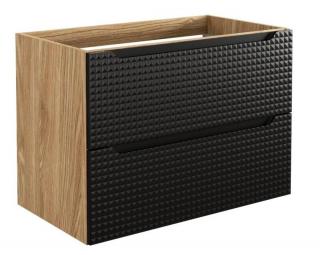 Skrinka do kúpeľne LUXOR BLACK 82-80-2S, dub olejovany-čierna