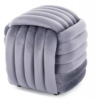 Taburetka BRUNI VELVET, sivá tap. 252