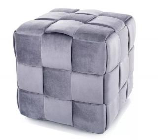 Taburetka CASEL VELVET, sivá tap. 252