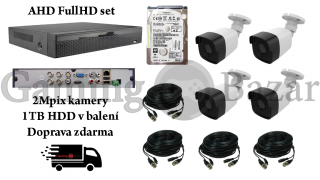 AHD 4 kanálový kamerový set 2 Mpix 1TB HDD