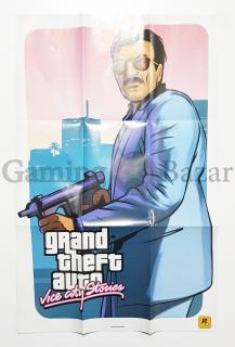 Grand Theft Auto Vice City Stories poster s mapou č.1