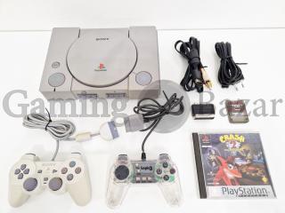 PlayStation 1 + 2 ovládač + Crash Bandicoot 2