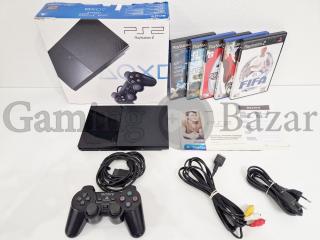 PlayStation 2 Slim SCPH-90004 v krabici + 5 hier