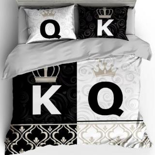 Fashion Home Obliečky Queen & King 3 Bavlna 7-dielna súprava