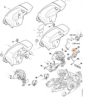 ND STIHL Držiak MS 261 C-M VW, 1141 435 6000 (Originál)