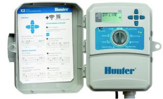 Riadiaca jednotka HUNTER X2-401-E (11b) (Riadiaca jednotka pre 4 sekcie, interné trafo (230V/24VAC), vonkajší model, Wifi pripojenie a ovládanie cez softvér Hydrawise s použitím Wifi modulu WAND)