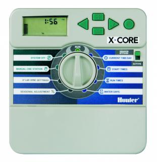 Riadiaca jednotka HUNTER XCORE XC-401i-E (11b) (Riadiaca jednotka pre 4 sekcie, externé trafo (230V/24VAC), vnútorný model)