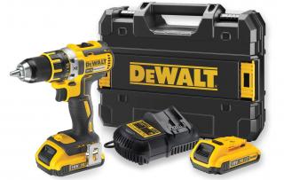 DCD790D2 DeWALT 18VOLT AKU BEZUHLÍKOVÁ VRTAČKA/ŠROUBOVÁK, 2X2,0Ah BATERIE XR LI-ION, NABÍJEČKA, KUFR T-STAK