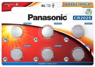Batéria Panasonic CR2025 6 ks