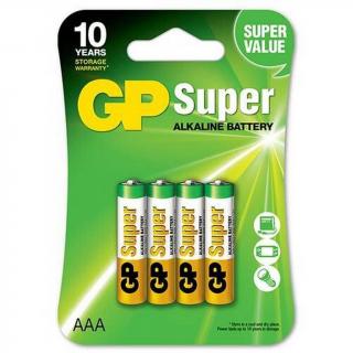 Batérie GP Super Alkaline LR03 AAA 4 ks