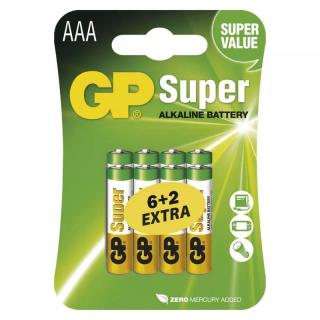 Batérie GP Super Alkaline LR03 AAA 8 ks