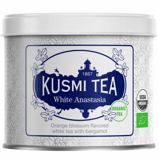 Biely čaj ANASTASIA, plechovka sypaného čaju 90 g, Kusmi Tea
