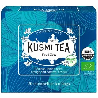 Čaj rooibos FEEL ZEN, 20 čajových vrecúšok, Kusmi Tea