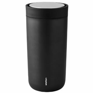 Cestovný hrnček TO GO CLICK 400 ml, čierna metalíza, Stelton