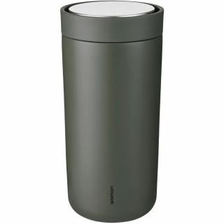 Cestovný hrnček TO GO CLICK 400 ml, tmavozelený, Stelton