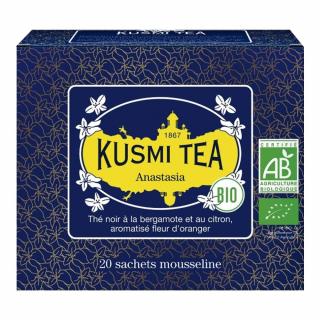 Čierny čaj ANASTASIA, 20 vrecúšok mušelínového čaju, Kusmi Tea
