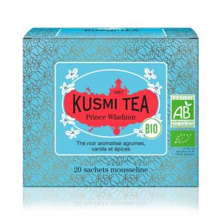 Čierny čaj PRINCE VLADIMIR, 20 mušelínových vrecúšok, Kusmi Tea