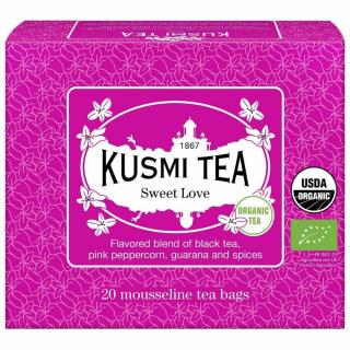 Čierny čaj SWEET LOVE 20 vrecúšok  čaju, Kusmi Tea