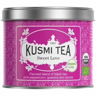 Čierny čaj SWEET LOVE Plechovka sypaného čaju 100 g, Kusmi Tea