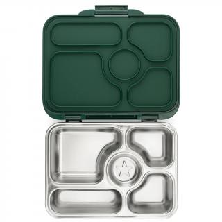 Desiatový box PRESTO 5 925 ml, 5 priehradiek, zelená, Yumbox