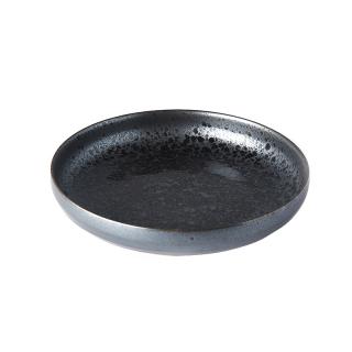 Dezertný tanier BLACK PEARL 22 cm, vysoký okraj, MIJ