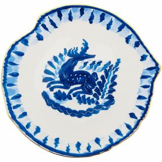 Dezertný tanier DIESEL CLASSICS ON ACID DEER 21 cm, modrá, porcelán, Seletti