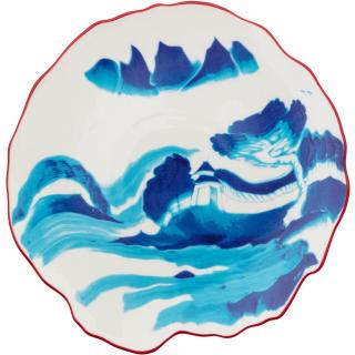 Dezertný tanier DIESEL CLASSICS ON ACID MELTING LANDSCAPE 21 cm, modrá, porcelán, Seletti