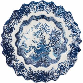 Dezertný tanier DIESEL CLASSICS ON ACID WILLOWAVE 21 cm, modrá, porcelán, Seletti