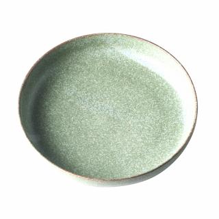 Dezertný tanier GREEN FADE 20 cm, vysoký okraj, MIJ