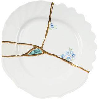 Dezertný tanier KINTSUGI 3 21 cm, biela, Seletti