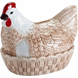 Dóza na potraviny MOTHER HEN 21 cm, hnedá farba, kamenina, Mason Cash