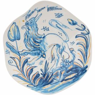 Hlboký tanier DIESEL CLASSICS ON ACID LEONE 25 cm, modrá, porcelán, Seletti