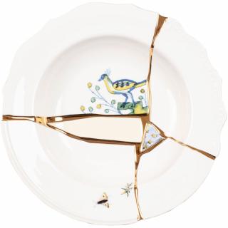 Hlboký tanier KINTSUGI 1 22 cm, biela, Seletti