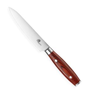 Japonský nôž GERMAN PAKKA WOOD 12 cm, hnedý, Dellinger