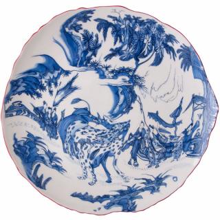 Jedálenský tanier DIESEL CLASSICS ON ACID BLUE CHINOISERIE 28 cm, modrý, porcelán, Seletti