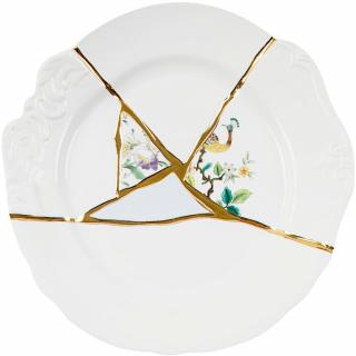 Jedálenský tanier KINTSUGI 2 27,5 cm, biela, Seletti