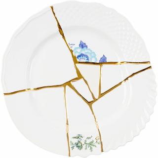 Jedálenský tanier KINTSUGI 3 27,5 cm, biely, Seletti