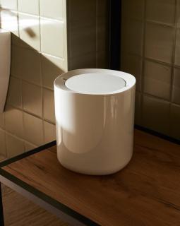 Kúpeľňový odpadkový kôš BIRILLO 21 cm, biela, Alessi