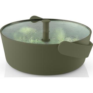 Naparovacia nádoba do mikrovlnnej rúry GREEN TOOL 2 l, zelená, sklo/plast, Eva Solo