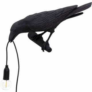 Nástenná lampa BIRD LOOKING LEFT 33 cm, čierna, Seletti