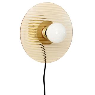 Nástenná lampa HALO 25 cm, jantárová, Hübsch