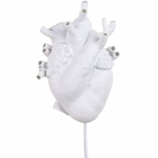 Nástenná lampa HEART 32 cm, biele, Seletti
