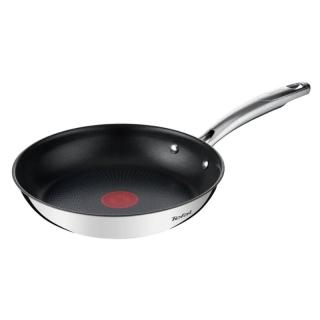 Nepriľnavá panvica DUETTO+ G7320434 24 cm, nehrdzavejúca oceľ, titán, Tefal